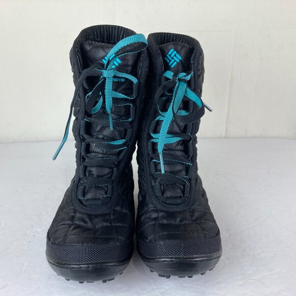 Columbia Womens Sz 6 Omni Tech Waterproof Insulated Winter Snow Boots Black - Picture 3 of 9